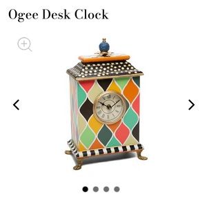 NWOT Mackenzie Childs Ogee Desk Clock